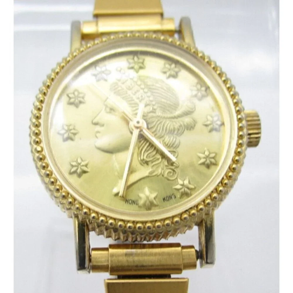 Vtg Women Liberty 1891 Hand Wind Analog 26mm Dial Causal Round Watch (G296)